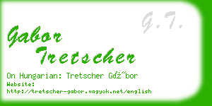 gabor tretscher business card